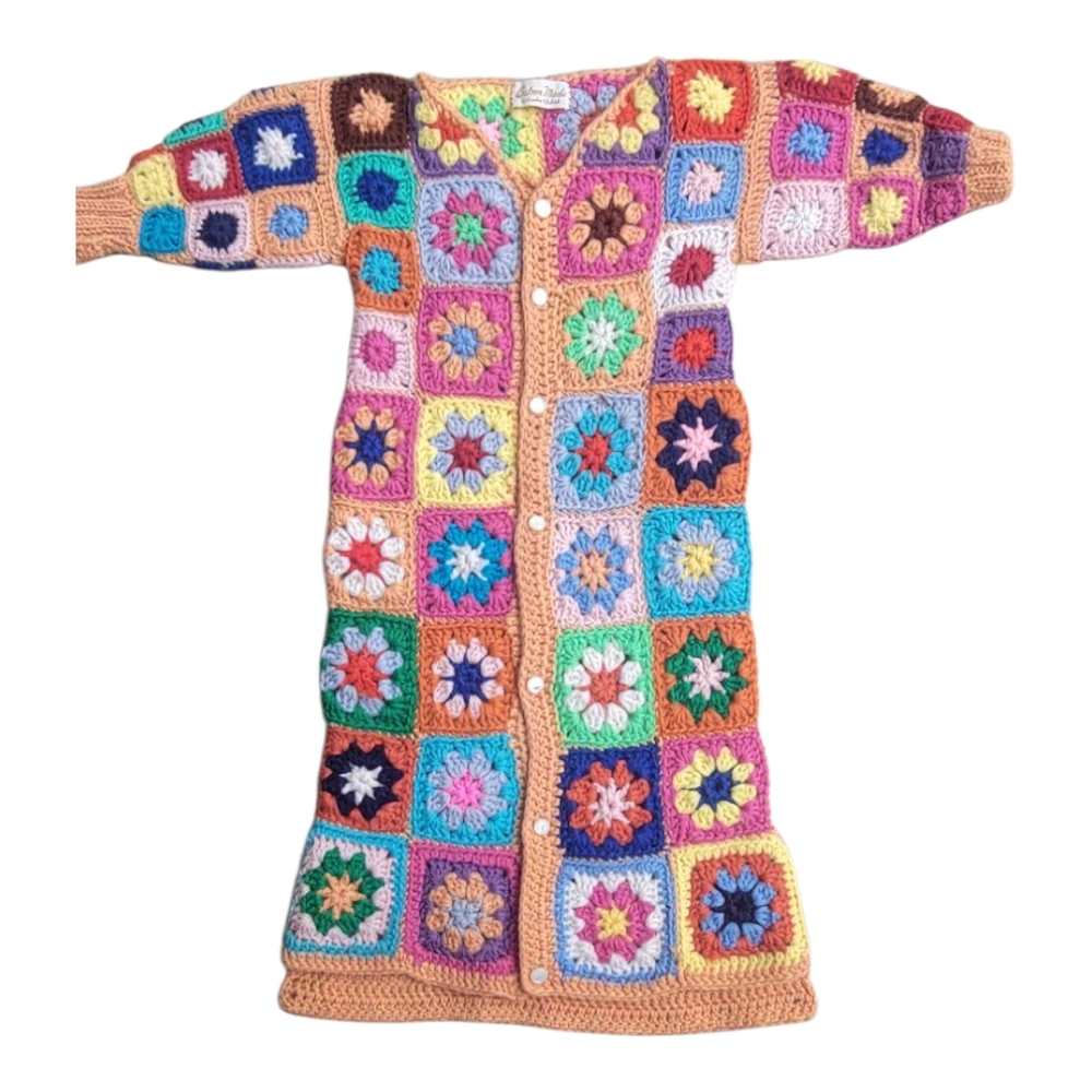 Vintage Baby Granny Square Sleeper Handmade Hippy Retro - Picture 1 of 6